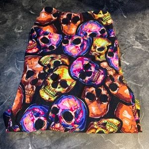 TC2 Lularoe leggings skulls Halloween anatomy